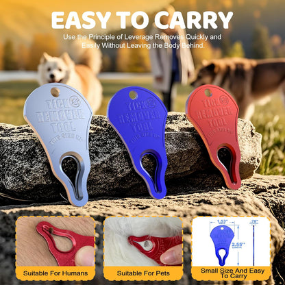 Tick Removal Tool - Safe, Portable & Durable Tick Remover for Humans & Pets