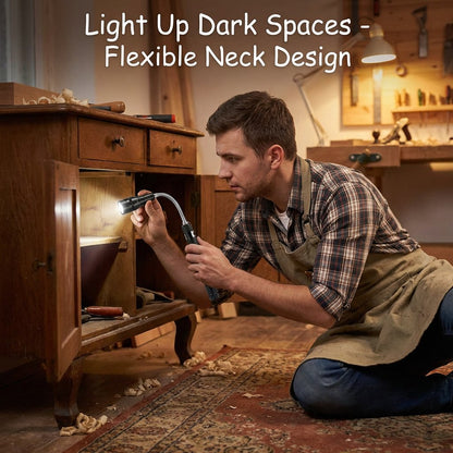 Flexible Telescopic LED Flashlight with Magnetic Tip 🔦