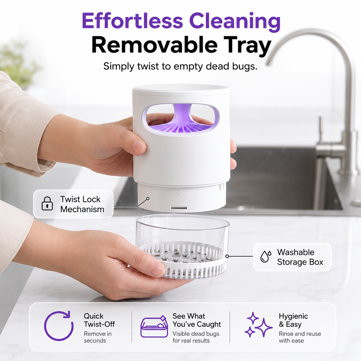 🌙SAVE 49% NOW🔥Quiet UV Mosquito Trap – Chemical-Free & Safe for Kids & Pets🦟