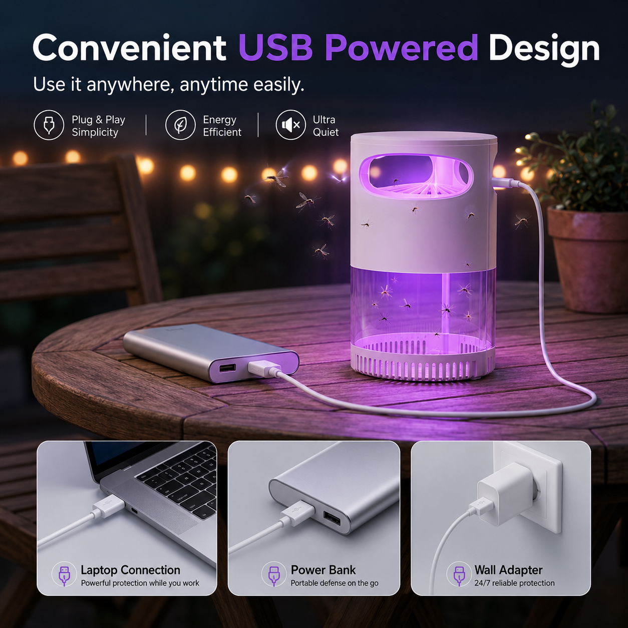 🌙SAVE 49% NOW🔥Quiet UV Mosquito Trap – Chemical-Free & Safe for Kids & Pets🦟