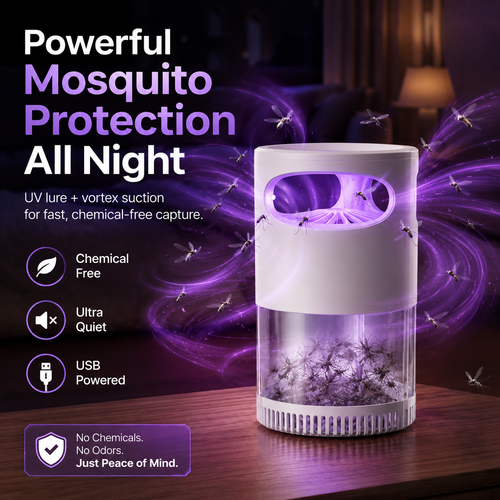 🌙SAVE 49% NOW🔥Quiet UV Mosquito Trap – Chemical-Free & Safe for Kids & Pets🦟