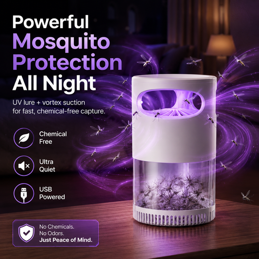 🌙SAVE 49% NOW🔥Quiet UV Mosquito Trap – Chemical-Free & Safe for Kids & Pets🦟