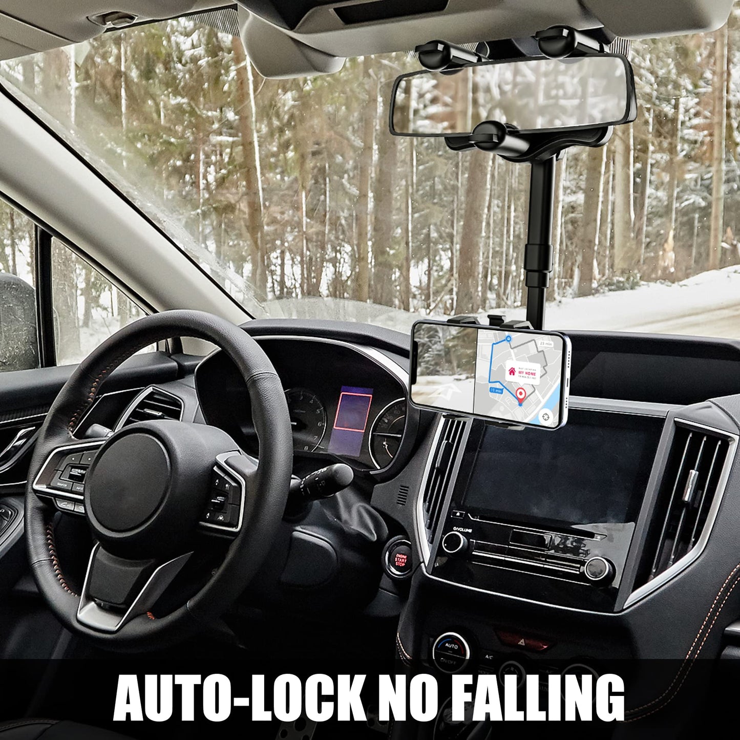 Rear View Mirror Phone Holder