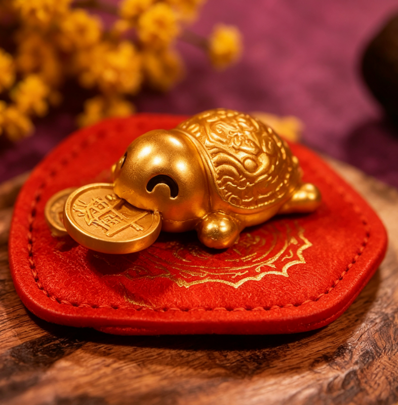 2026 Golden Turtle Charm – Bites onto Luck, Never Lets Go
