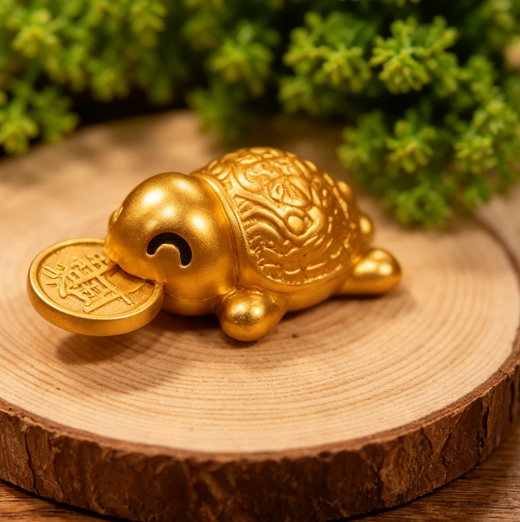2026 Golden Turtle Charm – Bites onto Luck, Never Lets Go