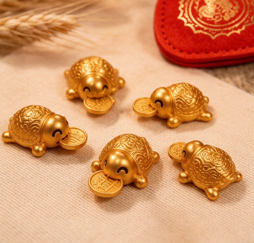 2026 Golden Turtle Charm – Bites onto Luck, Never Lets Go