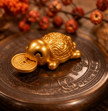 2026 Golden Turtle Charm – Bites onto Luck, Never Lets Go