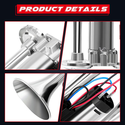 🔥150DB Air Train Horn Kit with Compressor