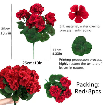 🔥LAST DAY 49% OFF - Artificial Geranium Flowers For Outdoors