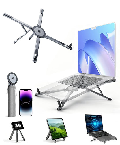 Foldable, Magnetic, and Built to Go🔥3-in-1 Magnetic Foldable Laptop Stand