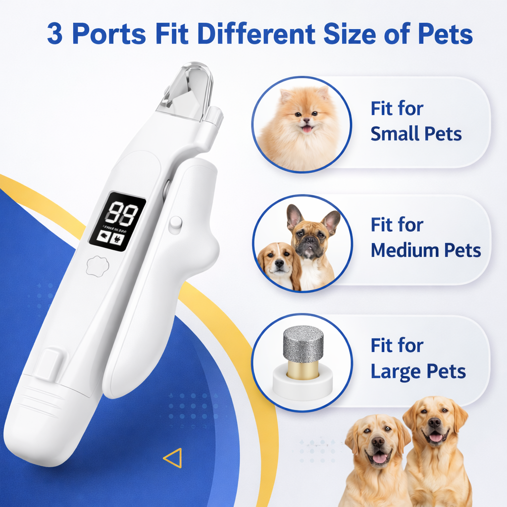 2-in-1 LED Pet Nail Clipper & Grinder for Cats & Dogs