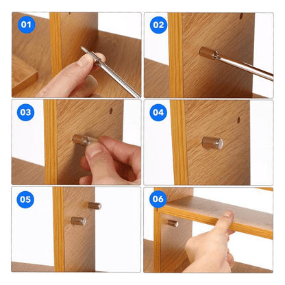 40 Count Self-Tapping Screws,Shelf Support Pegs,Shelf Pins with Non-Slip Sleeve