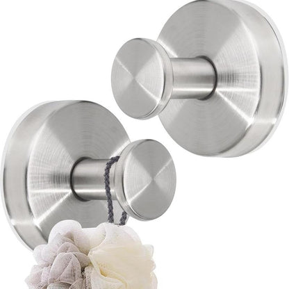 Black Shower Suction Hooks – Twist &amp; Lock No-Drill Bathroom Organizers