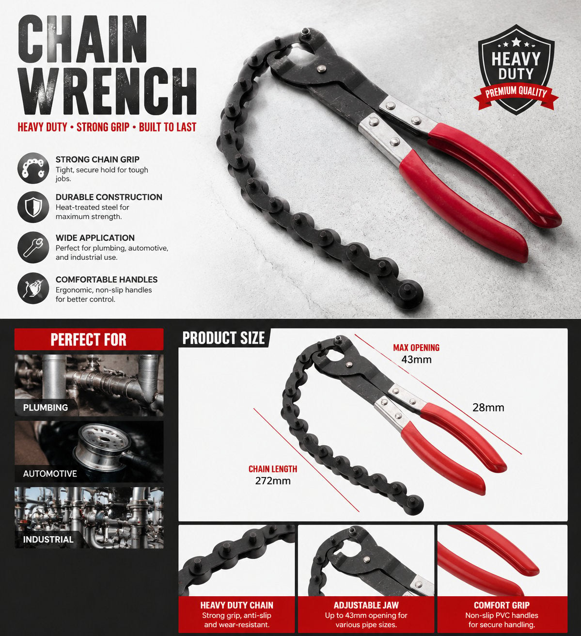 🔥LAST DAY 49% OFF – 🛠️ Heavy-Duty Exhaust Pipe Chain Cutter | Fast, Clean & Precise Cuts Every Time
