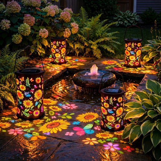 🔥🌞Colorful Sunflower Glow Solar Garden Lantern