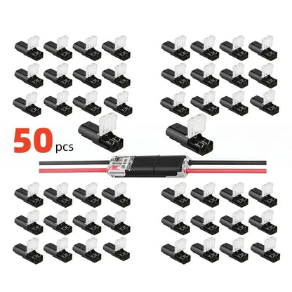 🔥LAST DAY 49% OFF - Double-Wire Plug-in Connector Led Light Strip Connectors 2 Pin