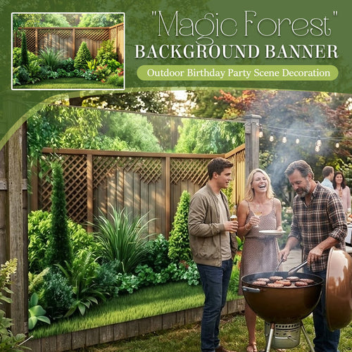 🌲🌸 Transform your backyard into an enchanted forest – one banner, endless beauty! ✨
