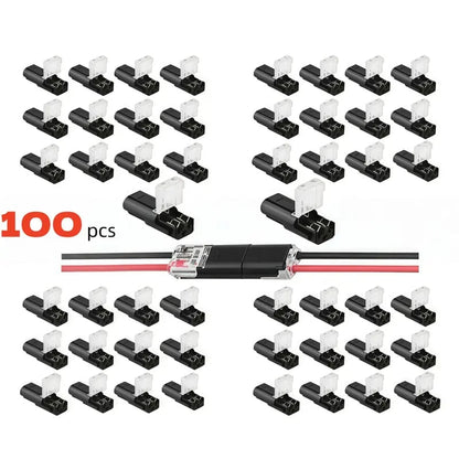 🔥LAST DAY 49% OFF - Double-Wire Plug-in Connector Led Light Strip Connectors 2 Pin