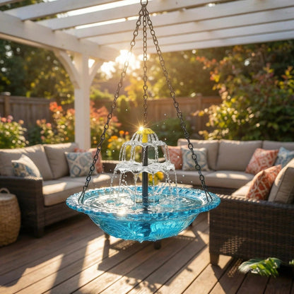 🌞Solar Cascade Hanging Bird Bath Fountain🐦️