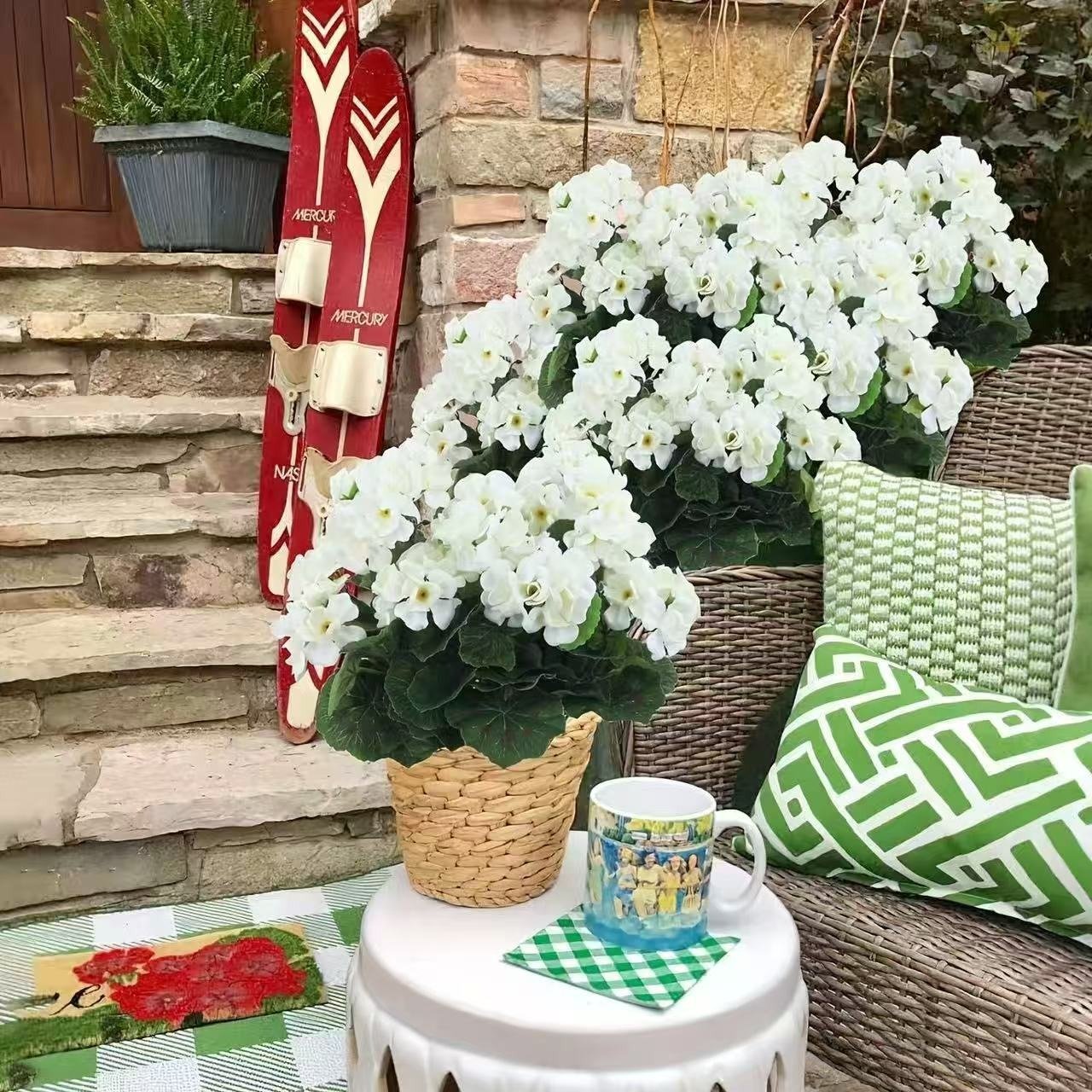 🔥LAST DAY 49% OFF - Artificial Geranium Flowers For Outdoors