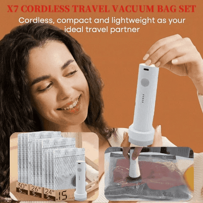 ✨LAST DAY ALERT 49% OFF🔥 X7 Cordless Travel Vacuum Bag