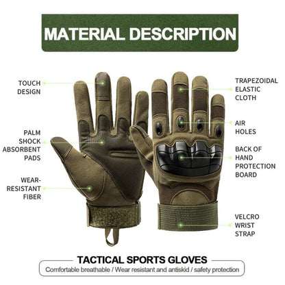 🔥Tactical Full Finger Gloves with Soft Knuckle Protection