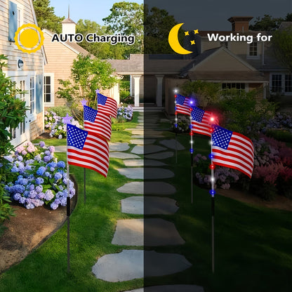 🇺🇸Independence Day Promotion-2-Piece Flag Light Set (4th of July Decorations with 8 Lighting Modes)